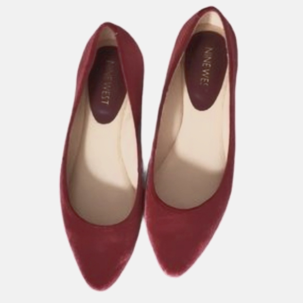 Nine West Burgundy Flats